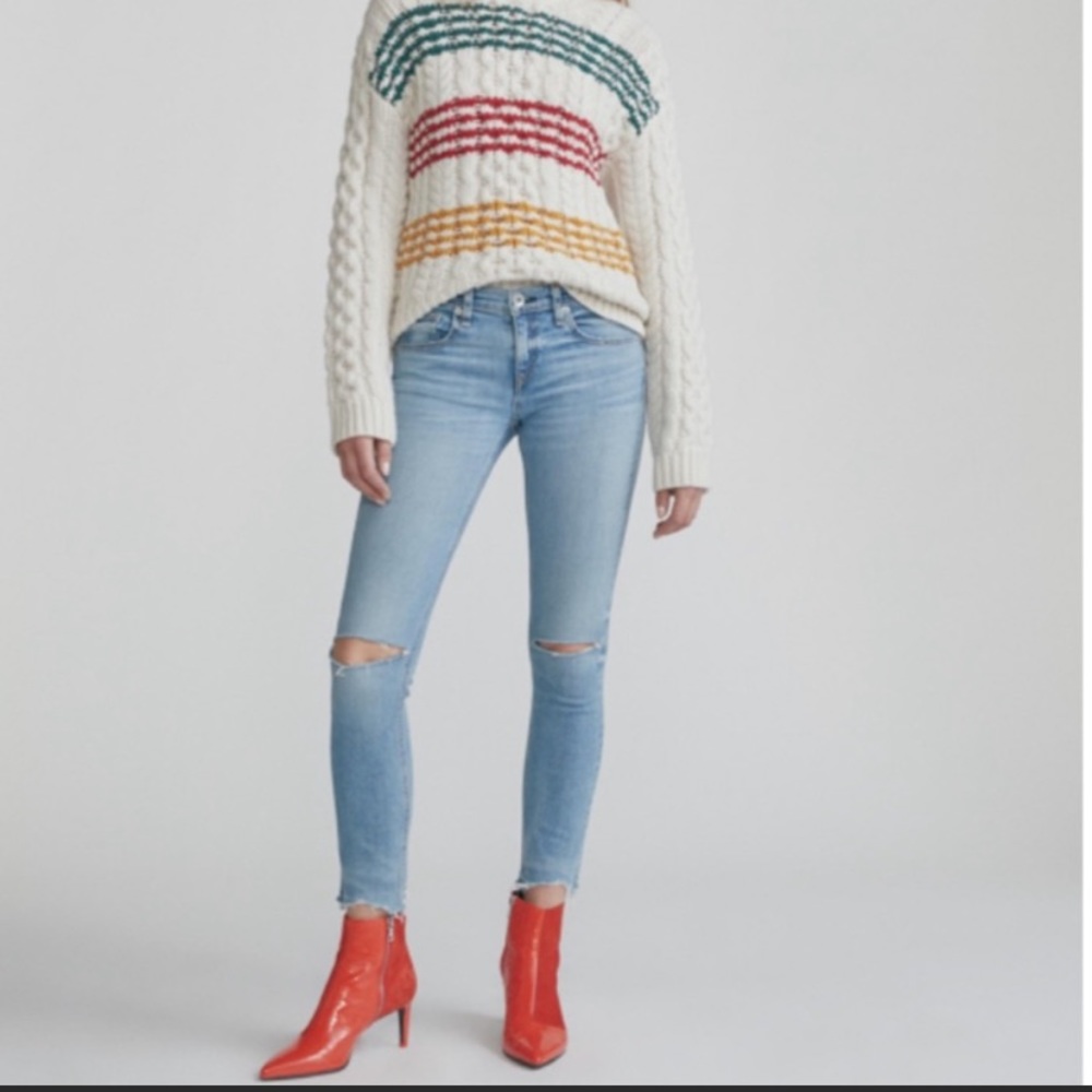Rag & Bone Dre Low-Rise Ankle Slim Boyfriend - 27